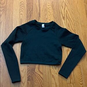 Aerie Deep Green Long Sleeve Crop Top